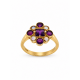 Pre Owned 9ct Amethyst and Pearl Ring ZC127